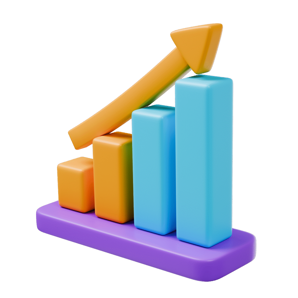 vecteezy bar graph business growth pastel color 3d render 39324429